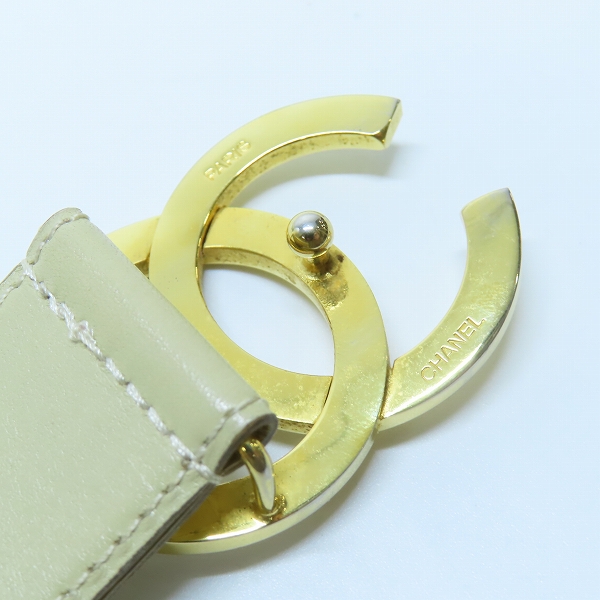 実際に弊社で買取させて頂いたCHANEL/シャネル ココマーク レザー ベルト　の画像 3枚目