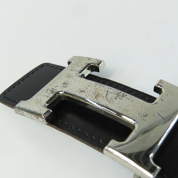 実際に弊社で買取させて頂いたHERMES/エルメス Hバックル コンスタンス リバーシブル ベルト G刻印 90の画像 6枚目