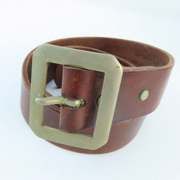 実際に弊社で買取させて頂いたTHE REAL McCOY'S/リアルマッコイズ OAK BARK LEATHER MADE IN ENGLAND オークバークレザーベルト/34