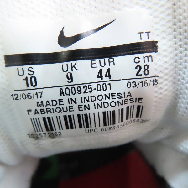 実際に弊社で買取させて頂いたNIKE×atmos/ナイキ×アトモス AIR MAX 95/エアマックス95 ウィーラブナイキ AQ0925-001/28の画像 5枚目