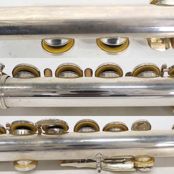 実際に弊社で買取させて頂いたYAMAHA/ヤマハ YFL211S/YFL-211S フルート 頭部管 SILVER刻印有り Eメカ付 ハードケース付の画像 7枚目