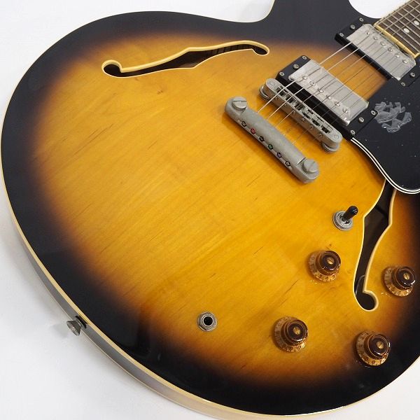 実際に弊社で買取させて頂いた★Burny/バーニー RSA-55 BS セミアコ 335タイプ エレキギター ハードケース付の画像 6枚目