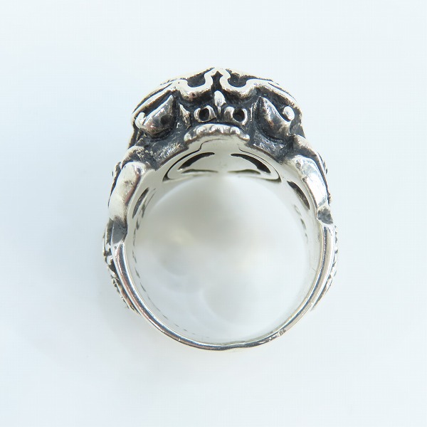 実際に弊社で買取させて頂いた【ギャラ付】 Leathers and Treasures/レザーズアンドトレジャーズ ハート スクロールハートストーンリング 15号の画像 5枚目