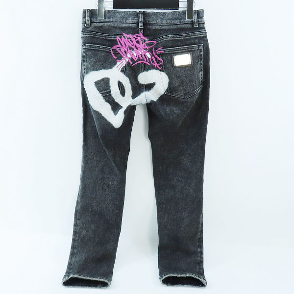 実際に弊社で買取させて頂いたDOLCE&GABBANA/ドルチェ&ガッバーナ DG グラフィティ デニムパンツ/ジーンズ GY07LD/G8GV8/44の画像 1枚目