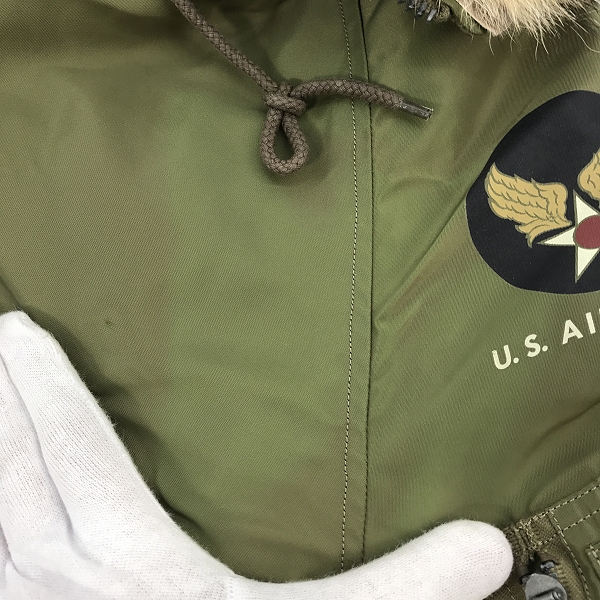 実際に弊社で買取させて頂いたBUZZ RICKSON'S/バズリクソンズ REED PRODUCTS INC. N-3 フライトジャケット BR10989/Sの画像 7枚目