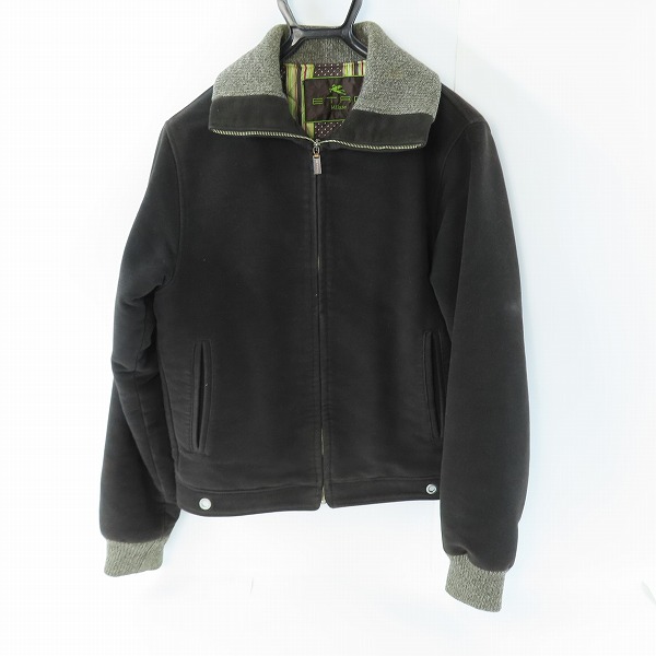 実際に弊社で買取させて頂いた【難有】ETRO/エトロ 裏地総柄 リブ付きジップブルゾン M