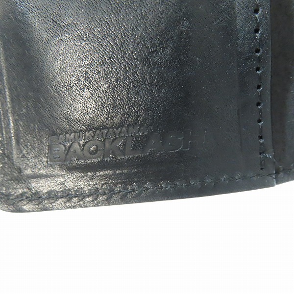 実際に弊社で買取させて頂いたISAMU KATAYAMA BACKLASH/バックラッシュ  携帯カバー 墨染めウォレット スマホケース 849-03の画像 6枚目