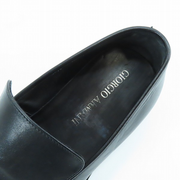 実際に弊社で買取させて頂いたGIORGIO ARMANI/ジョルジオアルマーニ レザー ローファーシューズ 39の画像 4枚目