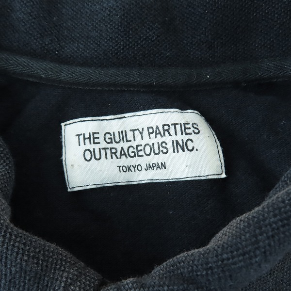 実際に弊社で買取させて頂いたWACKO MARIA/ワコマリア GUILTY PARTIES 刺繍 七分袖 ポロシャツ /Lの画像 2枚目