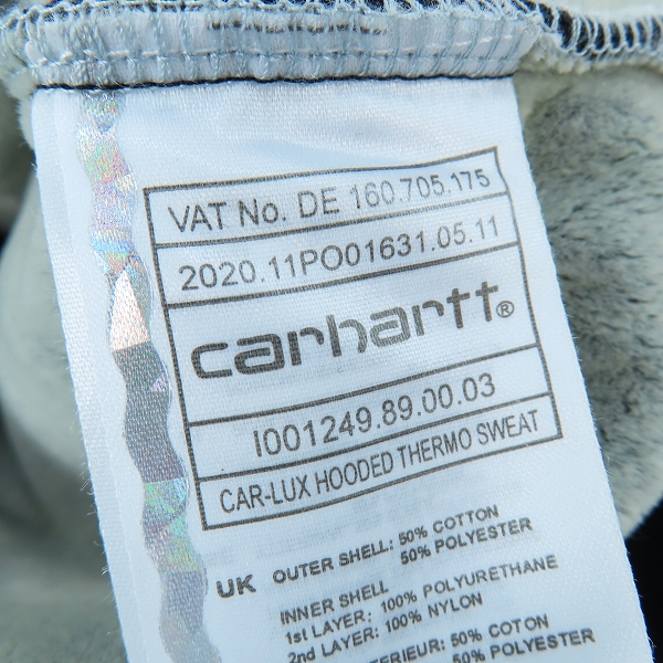 実際に弊社で買取させて頂いたCarhartt/カーハート CAR-LUX HOODED THERMO SWEAT/ジップパーカー Mの画像 3枚目
