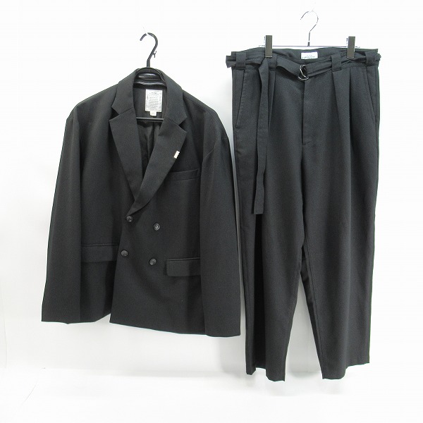 実際に弊社で買取させて頂いたTHE CRIMIE/クライミー DYLAN RELAX W SUIT ジャケット/パンツ セットアップ ブラック/L