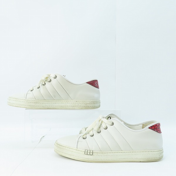 実際に弊社で買取させて頂いたBERLUTI/ベルルッティ クロコダイル ローカットスニーカー 9.5の画像 3枚目