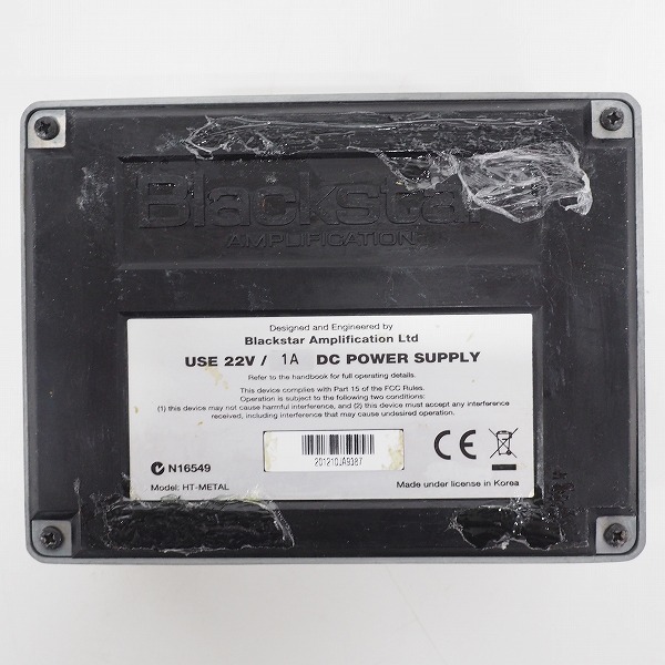 実際に弊社で買取させて頂いた【使用感有り】Blackstar/ブラックスター HT-METAL 真空管 ディストーション エフェクター ACアダプター付/動作確認済の画像 6枚目