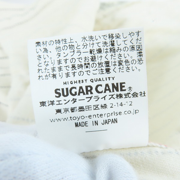 実際に弊社で買取させて頂いたSUGAR CANE/シュガーケーン ドットストライプ柄 長袖シャツ SC27076 /Lの画像 4枚目