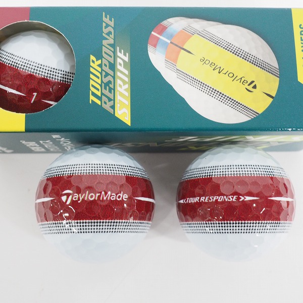 実際に弊社で買取させて頂いた【未使用】TaylorMade/テーラーメイド Tour Response STRIPE/ツアーレスポンス ゴルフボール 3スリーブ/計9個の画像 3枚目