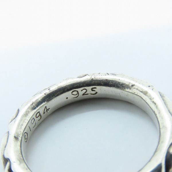 実際に弊社で買取させて頂いたCHROME HEARTS/クロムハーツ スクロールバンドリング 22.5号の画像 8枚目