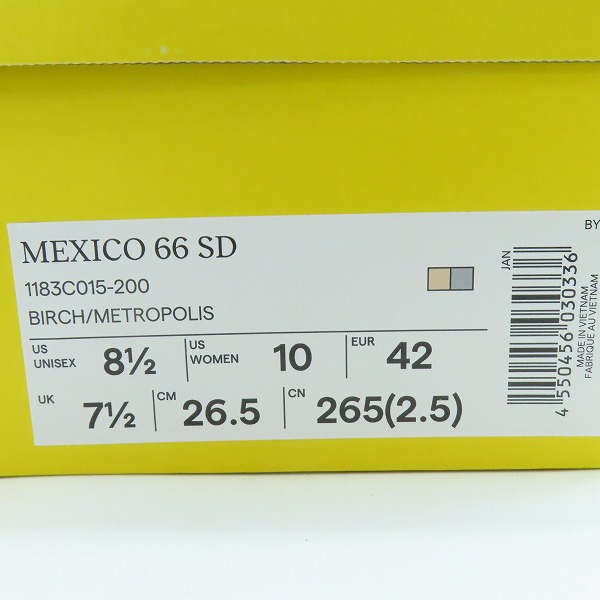 実際に弊社で買取させて頂いたONITSUKA TIGER/オニツカタイガー MEXICO 66 SD スニーカー 1183C015-200/26.5の画像 9枚目