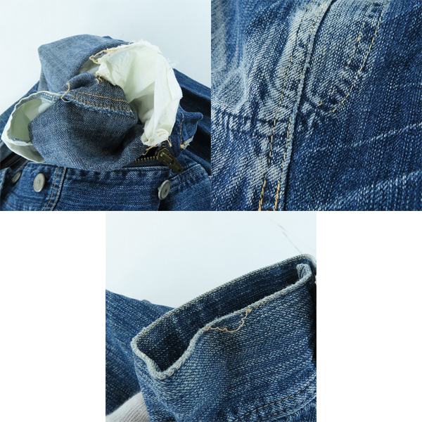 実際に弊社で買取させて頂いたPRIVATE BRAND AG/プライベートエージー ジップアップ デニムジャケット ジージャン Lの画像 9枚目