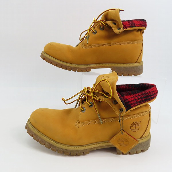 実際に弊社で買取させて頂いたTimberland×WOOLRICH/ティンバーランド×ウールリッチ ロールトップブーツ 36517/10Wの画像 2枚目