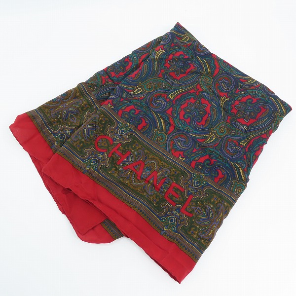 実際に弊社で買取させて頂いたCHANEL/シャネル ペイズリー柄 シルクスカーフ/ストール