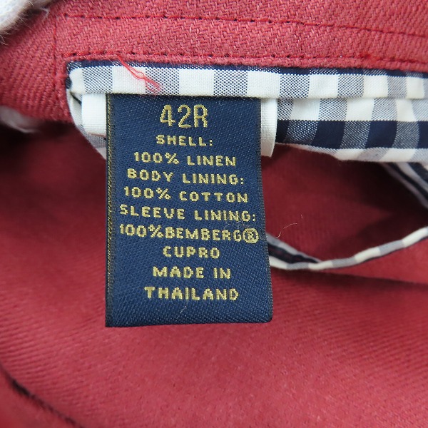 実際に弊社で買取させて頂いたBROOKS BROTHERS/ブルックスブラザーズ テーラード ジャケット/42Rの画像 3枚目