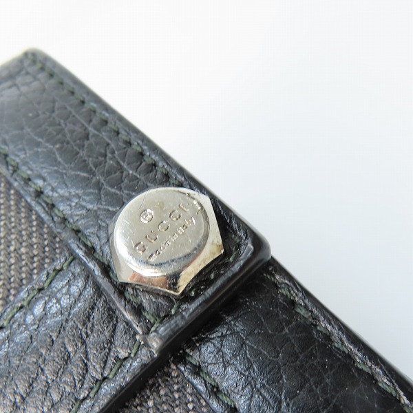 実際に弊社で買取させて頂いたGUCCI/グッチ GG柄 ダブルホック長財布 231839の画像 6枚目