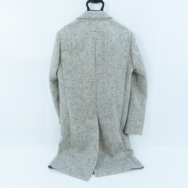 実際に弊社で買取させて頂いたKAZUYUKI KUMAGAI ATTACHMENT/カズユキクガマイ アタッチメント 絣2/48ダブルサージメルトン ロングコート KC52-077/1の画像 1枚目