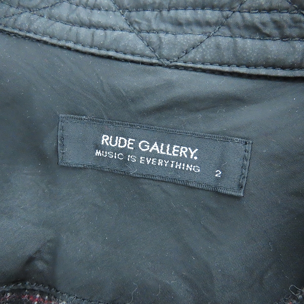 実際に弊社で買取させて頂いたRUDE GALLERY/ルードギャラリー オープンカラーチェックシャツ/2の画像 2枚目