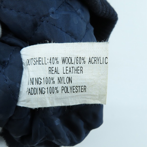 実際に弊社で買取させて頂いたNIKE/ナイキ 90s/ビンテージ  フライトクラブ #23マイケル・ジョーダン 袖レザー切替スタジャン Lの画像 4枚目