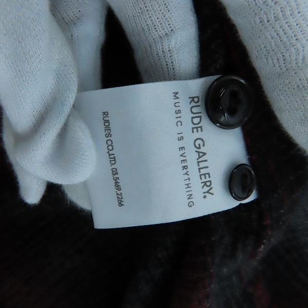 実際に弊社で買取させて頂いたRUDE GALLERY/ルードギャラリー オープンカラーチェックシャツ/2の画像 4枚目