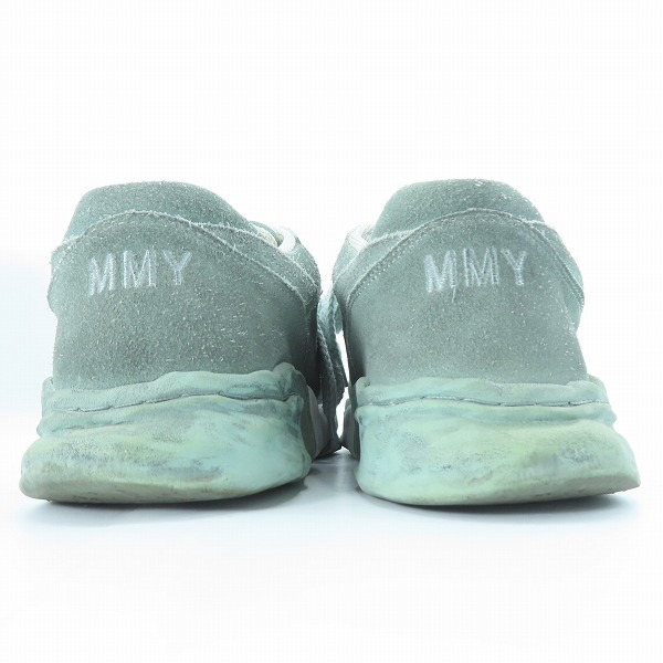 実際に弊社で買取させて頂いたMaison MIHARA YASUHIRO/ミハラヤスヒロ PARKER brushed suede/ダメージ加工 OG ソール スニーカー ライトブルー A09FW709/43の画像 1枚目