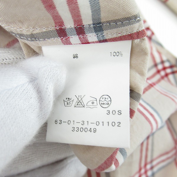 実際に弊社で買取させて頂いたTOMORROWLAND/トゥモローランド  チェック コットン 長袖シャツ/63-01-31-01102/Mの画像 3枚目