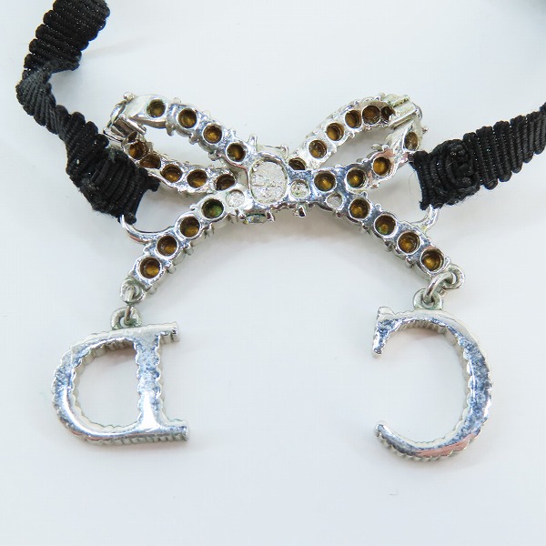 実際に弊社で買取させて頂いたChristian Dior/クリスチャンディオール リボン/ロゴ チョーカーネックレス の画像 2枚目