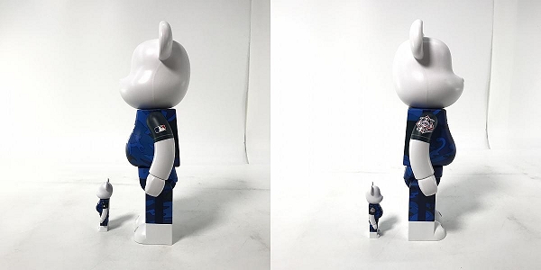 実際に弊社で買取させて頂いたMEDICOM TOY/メディコムトイ BE@RBRICK/ベアブリック F.C.Real Bristol F.C.R.B.×MLB ドジャース 100%&400%の画像 2枚目