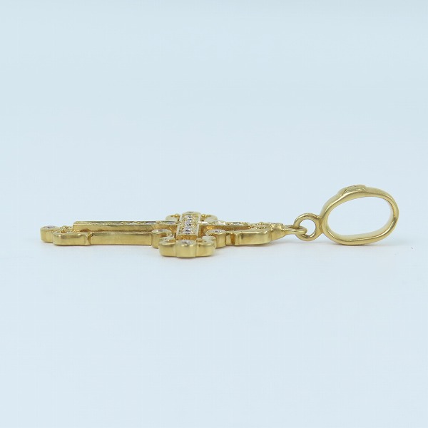 実際に弊社で買取させて頂いた【ギャラ付き】Loree Rodkin/ローリーロドキン K18 ダイヤモンド バチカンクロスペンダントの画像 3枚目