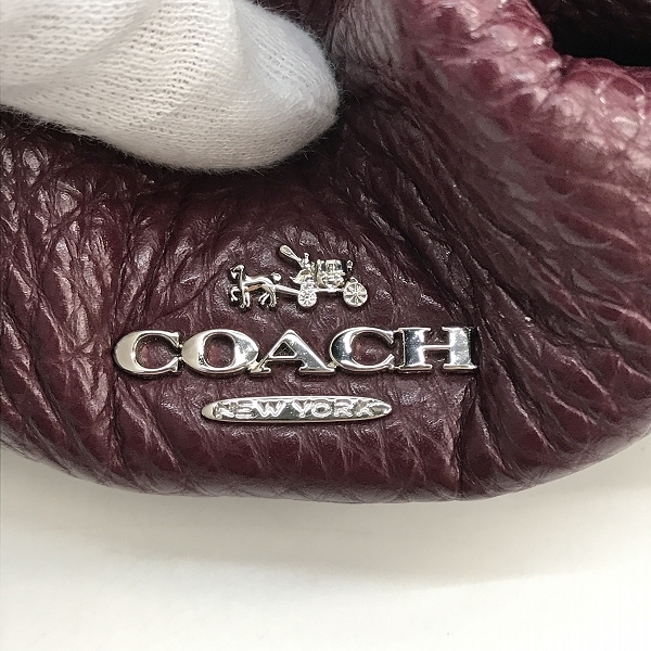 実際に弊社で買取させて頂いたCOACH/コーチ レザー トートバッグ ボルドーの画像 5枚目
