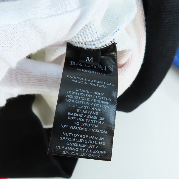 実際に弊社で買取させて頂いたBALMAIN/バルマン エンブレム 刺繍 スウェット シャツ Mの画像 3枚目