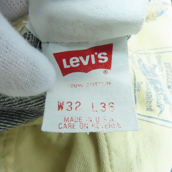 実際に弊社で買取させて頂いたLEVI'S/リーバイス 501XX 刻印555 バレンシア工場製 ビッグE デニムパンツ 紙パッチ/32×36の画像 4枚目