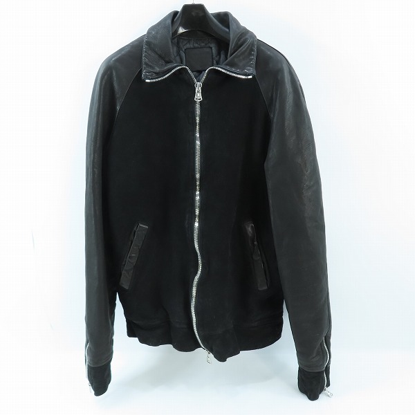 実際に弊社で買取させて頂いたISAMUKATAYAMA BACKLASH/バックラッシュ トラックジャケット 切替 レザー スエード 2016-01/3（L）