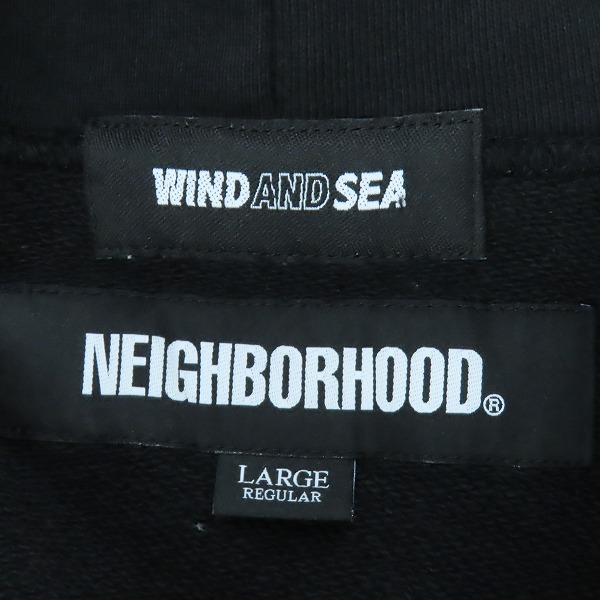 実際に弊社で買取させて頂いたWINDANDSEA×NEIGHBORHOOD/ウィンダンシー×ネイバーフッド 20SS プルオーバー パーカー 201ELWSN-CSM01S/Lの画像 2枚目