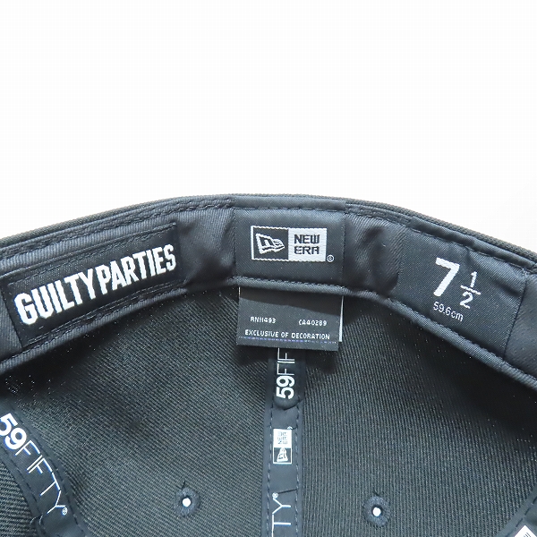 実際に弊社で買取させて頂いたWACKOMARIA×NEW ERA/ワコマリア×ニューエラ 59FIFTY GUILTY PARTIES ベースボールキャップ 7-1/2の画像 5枚目