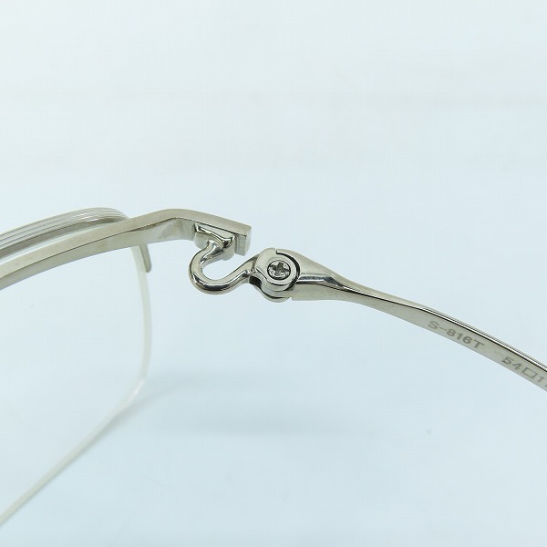 実際に弊社で買取させて頂いた999.9/フォーナインズ TITANIUM メタル メガネフレーム S-816Tの画像 4枚目