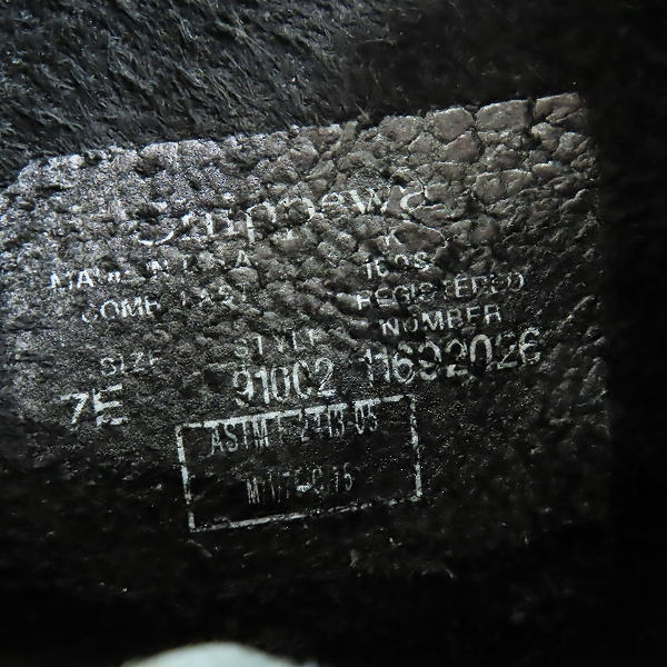 実際に弊社で買取させて頂いたCHIPPEWA/チペワ 7インチ スチールトゥ レザー ショートエンジニアブーツ 91002/7Eの画像 6枚目