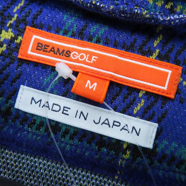 実際に弊社で買取させて頂いた【未使用】BEAMS GOLF ORANGE LABEL/ビームスゴルフ モックタートルネックシャツ PURPLE 82-14-0040-437/Mの画像 2枚目