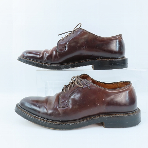 実際に弊社で買取させて頂いたALDEN/オールデン SHELL CORDOVAN LEATHER/シェルコードバンレザー プレーントゥ シューズ 990/7.5Dの画像 3枚目