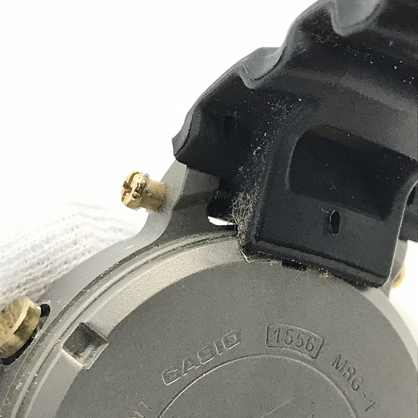実際に弊社で買取させて頂いた【ジャンク/動作未確認】G-SHOCK/Gショック TITANIUM チタニウム デジタル 腕時計 初代 MR-G/MRG-1の画像 6枚目