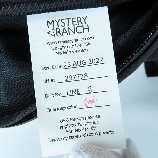 実際に弊社で買取させて頂いたMYSTERY RANCH/ミステリーランチ BRIDGER 35/ブリッジャー35 バックパック ブラックの画像 5枚目