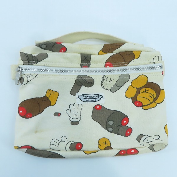 実際に弊社で買取させて頂いたa bathing ape × kaws/アベイジングエイプ×カウズ baby milo store ポーチ