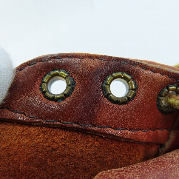 実際に弊社で買取させて頂いたRED WING/レッドウィング 半円犬タグ ブーツ レッドブラウン系/8Dの画像 9枚目