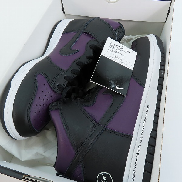 実際に弊社で買取させて頂いた【未使用】NIKE×FRAGMENT DESIGN/ナイキ×フラグメントデザイン DUNK HI/F ダンクハイ 北京 DJ0382-600/27.5の画像 7枚目